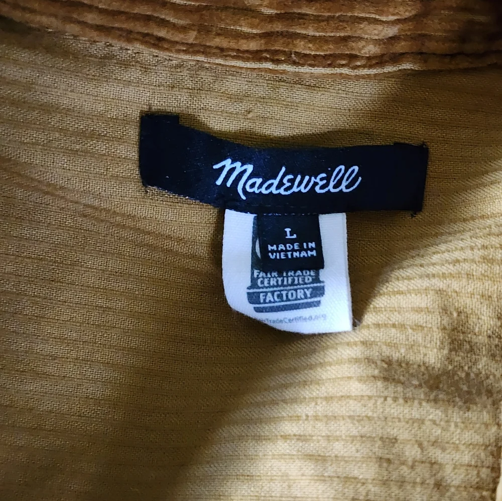 Madewell Men's Corduroy Shirt Jacket in Rich Brown - Picture 4 of 4